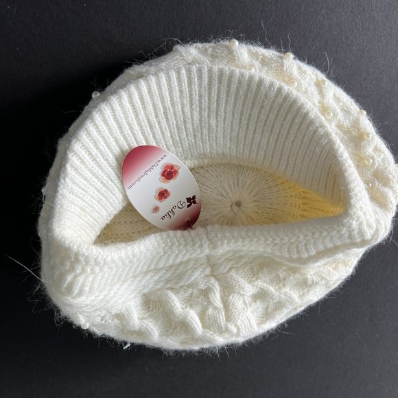 DAHLIA Women's OSFM Angora Blend Knitted Visor Hat NWT - Picture 5 of 7